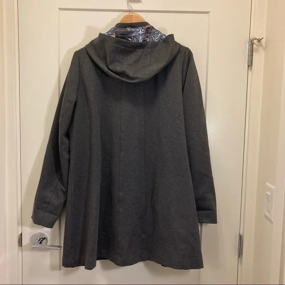 BLUE SKY  Sz XL A-Line Thick Jersey Type Fabric Flower Lined Hood & Sleeves - Picture 5 of 12